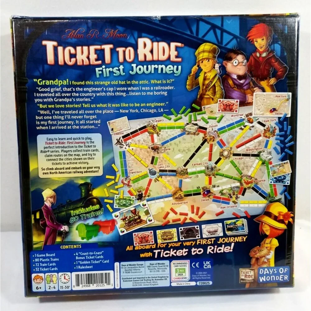 Days of Wonder Ticket to Ride First Journey New In Box Alan R. Moon 2020